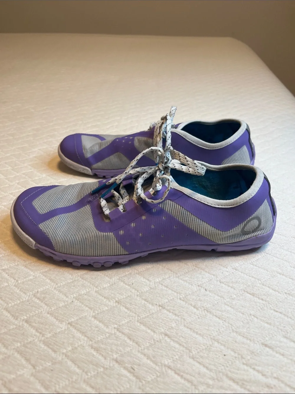 Skora Phase-X Women’s Running Lace-Up Sneakers in Purple and Gray, 8.5